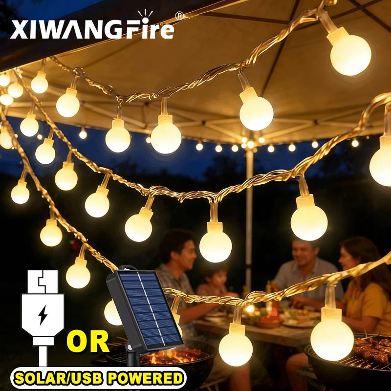 Lighting Christmas Decor - Luzes de Cordão Solares/USB/Bateria de 3-10M,
