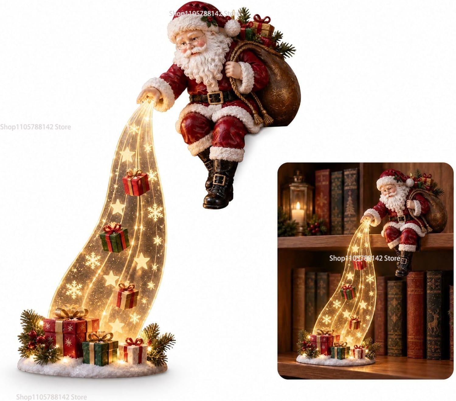 Lighting Christmas Decor - Decoração de Natal para Prateleira com