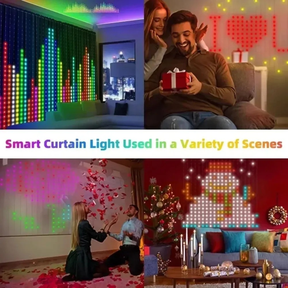 Cortina de Luzes LED Pixel com - Lighting Christmas Decor avaliação e preço