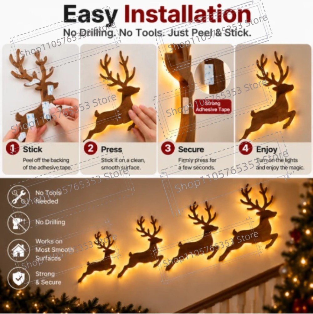 2027 Adesivos de Parede de Ren - Up Lighting Decor avaliação e preço