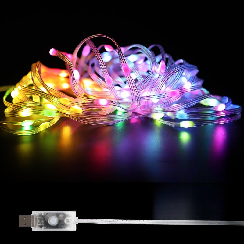 Luzes de Cordão LED RGBIC USB  - Lighting Christmas Decor avaliação e preço