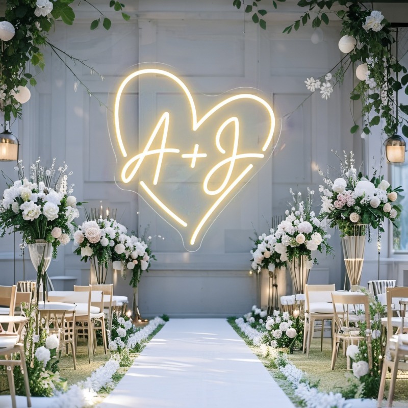 Iniciais personalizadas coraçã - Lighting Christmas Decor avaliação e preço