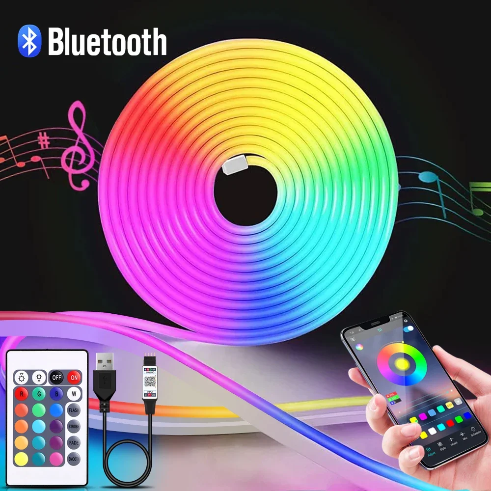 1-5m rgb led neon luz de tira  - Lighting Decoration Ideas avaliação e preço